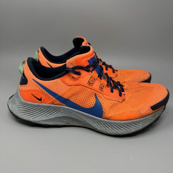 Nike Pegasus Trail 3 Running Shoes DA8697-800 Total Orange Blue Mens Sz 10.5 - Picture 1 of 10